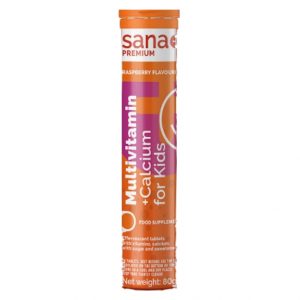 SANA+ Premium Kids Multivitamin Raspberry flavour (Effervescent Tablet) 80g